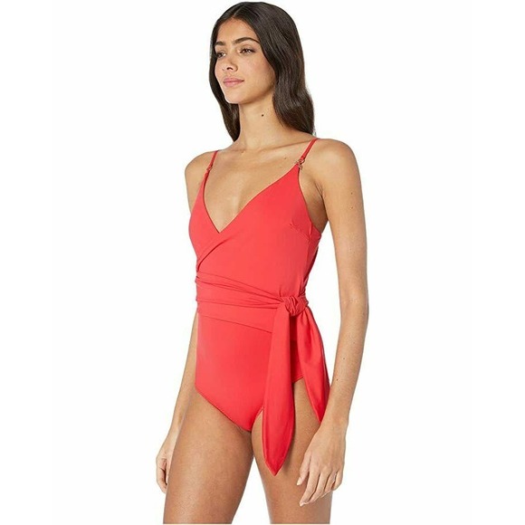 Stella Mcartney One-Piece Swimsuit Wrap Red Small - Picture 3 of 4